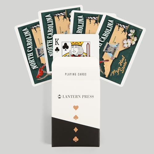 Baraja de cartas Poker North Carolina, 52 naipes miniatura 6