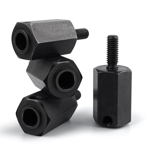 RCHUBAM RC Wheel Hex Hub Extended +20mm SCX6 Widen Adapter Steel Wheel Weights Compatible with Axial SCX6 AXI05000 1/6 RC Rock Crawler Car Upgrade Accessories