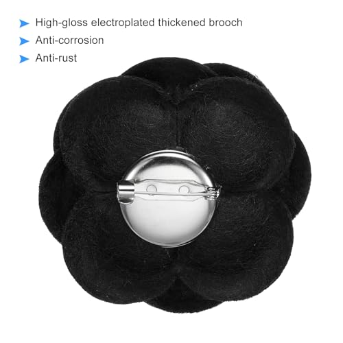 Image of PATIKIL Camellia Fabric Pin, 2 Pcs Flower Brooch Artificial Flowers Brooches for Women Girls Cloth Wedding Party Decor Accessories Jewelry Gift, White