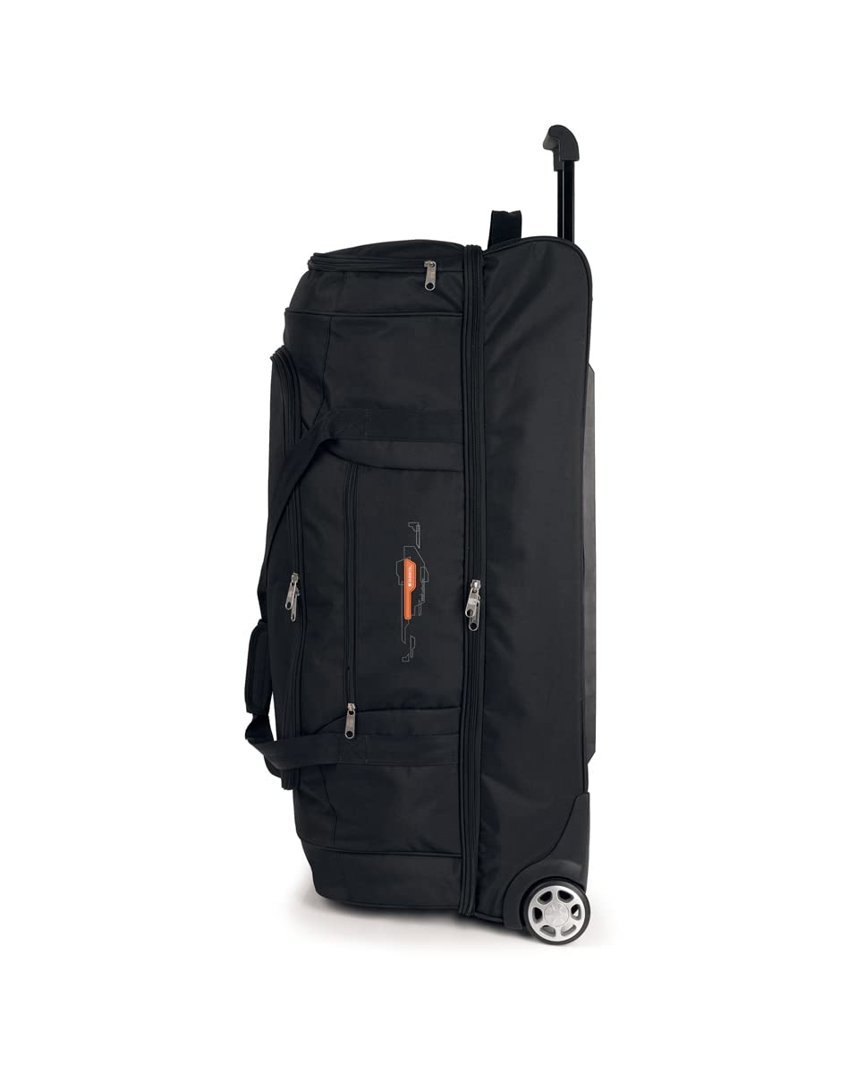 Gabol - Bolso de Viaje Extra Grande con Ruedas Week Eco 83x39x36cm y Capacidad 116L - Interior Forrado con Compartimentos - con Asa de Mano - Diseño Español en Poliéster Reciclado RPET - Negro