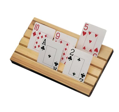 S&S Worldwide Large Wooden Playing Card Holder. 9.5