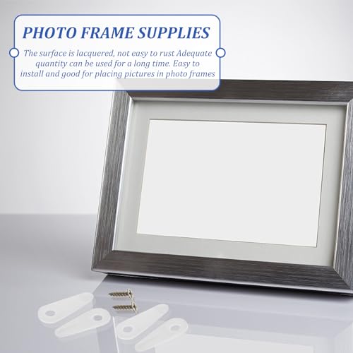 Image of 100pcs Tablet Frame Clip Board Drywall Picture Hook Wall Hangers Without Nails Picture Frame Backing Board Hardware Plastic Hangers Glass Suite to Rotate White