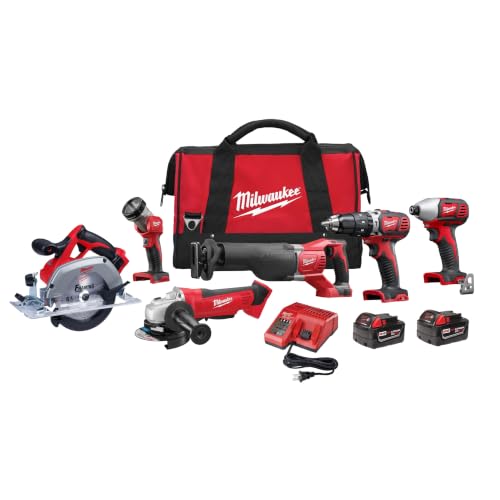 Milwaukee M18 Cordless LITHIUM-ION 6-Tool Combo Kit (2696-26)