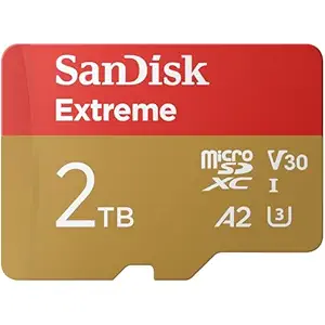 SanDisk Extreme microSDXC UHS-I Card 2TB Up to 240MB/s Read Speed and 140MB/s Write Speed Without Adaptor