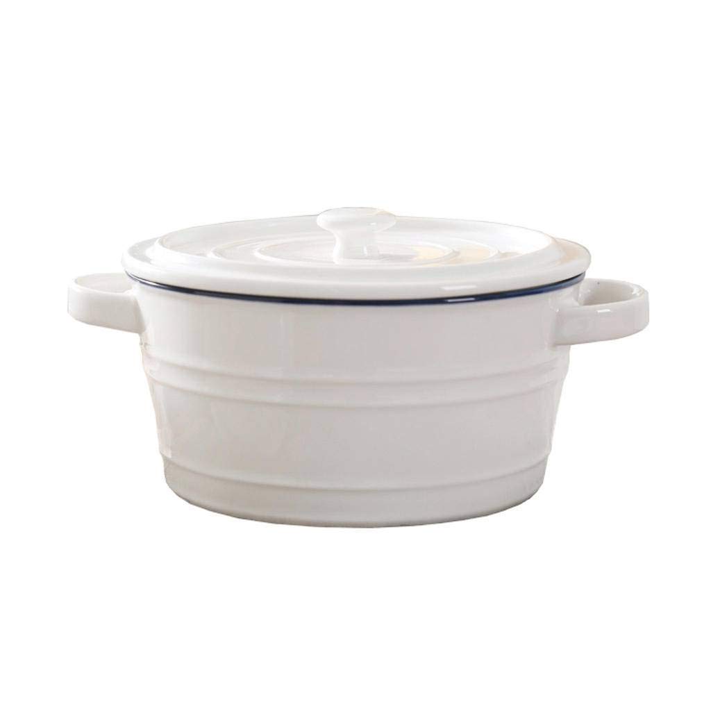 Keramik-Suppenschüsseln mit Griff Instant-Nudeln im japanischen Stil mit Member-White-2000ML
