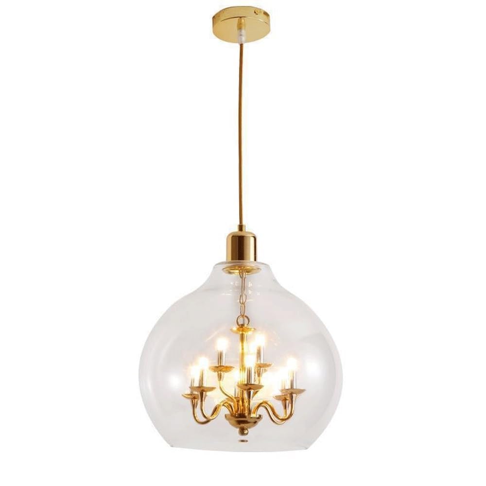 Luminaires suspendus de ferme haut de gamme suspension E14 en verre transparent