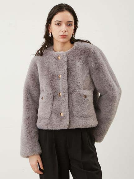 BARNEYS NEW YORK TYPE-α ファーコート バーニーズニューヨーク ブラウンファーコート