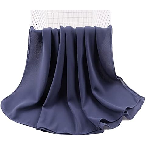 Faticinfa Women Soft Chiffon Scarves Light weight Solid Color Chiffon Hijabs Sun-proof Shawls Wrap Cover