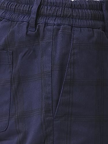 Image of Thomas Scott Men's | Checks | Chino Shorts | Regular Fit | Linen Blend | Above Knee | Casual Short