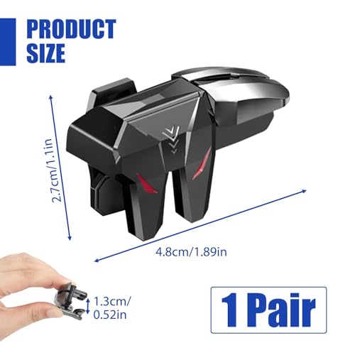 Novstuf Gatillos para Movil, 6 Dedos Joystick Controller Juego Gamepad Triggers Mobile Phone Game Controller Disparadores para Call of Duty PUBG Compatible con Teléfonos Android y iOS - imagen 2