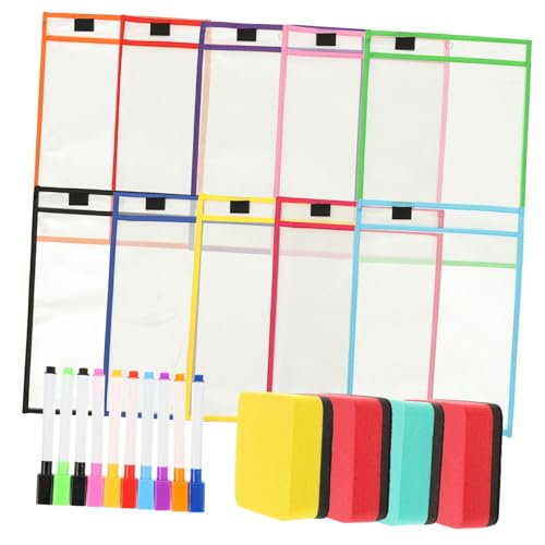 Pochettes effaçables à sec réutilisables pour des ateliers scolaires ludiques