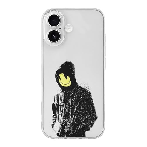iPhone 17 �p�P�[�X �o���N�V�[ Banksy �X�}�C�� �Ί� �g�уP�[�X ���� �؍� �A�C�t�H��17�p�J�o�[ TPU �J�o�[ ���킢�� �L�����N�^�[ �l�C �ϏՌ� �y�� Case