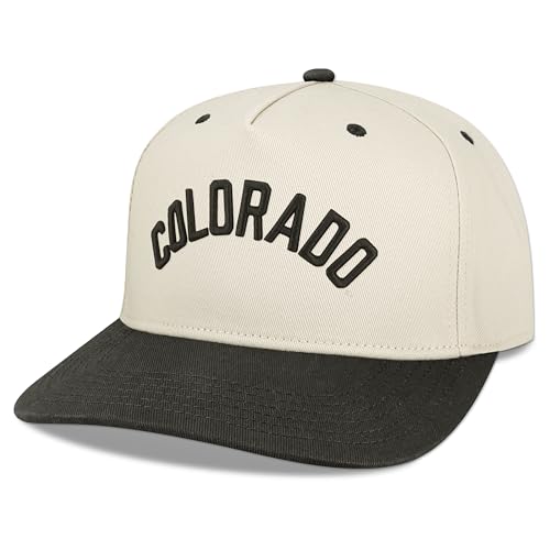 Legacy NCAA Officially Licensed Baseball Hat, Colorado Buffaloes, Lightweight Cap for Men & Women, Heritage Twill Adjustable (HTA), Stone/Black, One Size Fits Most, Adjustable Closure