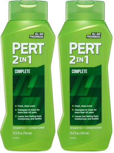 Pert Plus 2 in 1 Classic Clean Shampoo & Conditioner, 25.4 Fl Oz (Pack of 2)