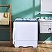 COSTWAY Portable Washing Machine, 2-in-1 Twin Tub 26lbs Capacity Laundry Washer(18lbs) and Spinner(8lbs) with Control Knobs, Timer Function, Drain Pump, Perfect for Home Apartment RV, Blue