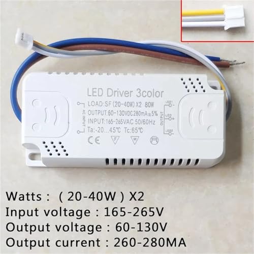 Driver LED 3 couleurs 80W transformateur pour remplacement de plafonnier AC220V - 2