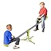 Costzon Kids Seesaw Swivel, Backyard Teeter Totter Playground Equipment, Outdoor with 360 Degree Rotation, Stopper Pole, Comfortable Seat & Handle Green