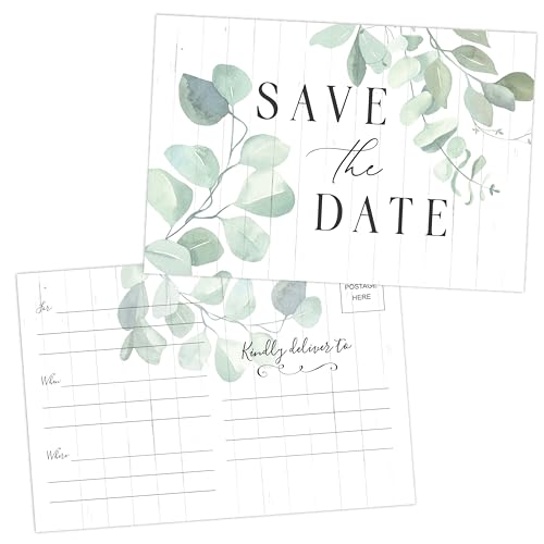 Your Main Event Prints 50 Eucalyptus Save The Date Cards