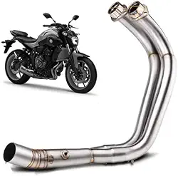 Escapamento Esportivo para MT-07, Aço Inoxidável, 51mm, Sistema Completo com Molas e Acessórios de Instalação