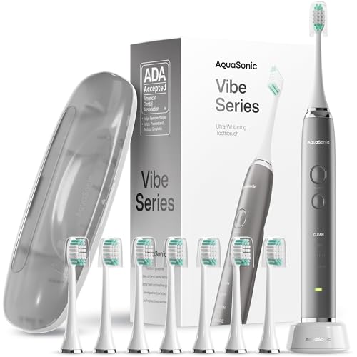 Aquasonic Vibe Series Ultra-Whitening Toothbrush – ADA Accepted Electric Toothbrush