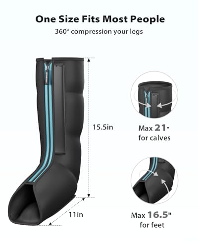 Image of CINCOM Leg Massager for Circulation and Pain Relief, Air Compression Massager for Foot and Leg Helpful for Lymphedema Edema Restless and Relaxation Birthday Gift for Women Men