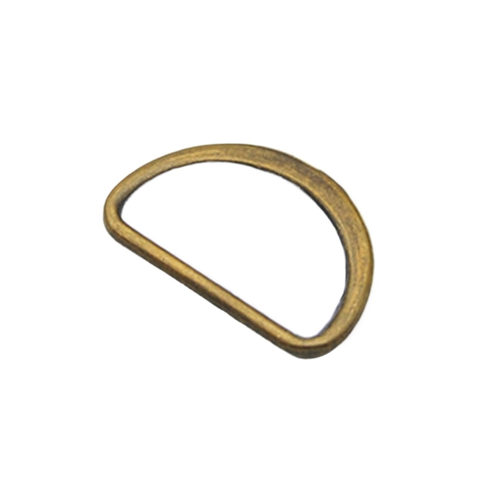 Wytrzymały szekla D, 60 sztuk/partia 1 Cal 25mm metalowe płaskie stop D pierścień regulowane klamry DIY akcesoria torba na buty pasek parciany(Antique Brass)
