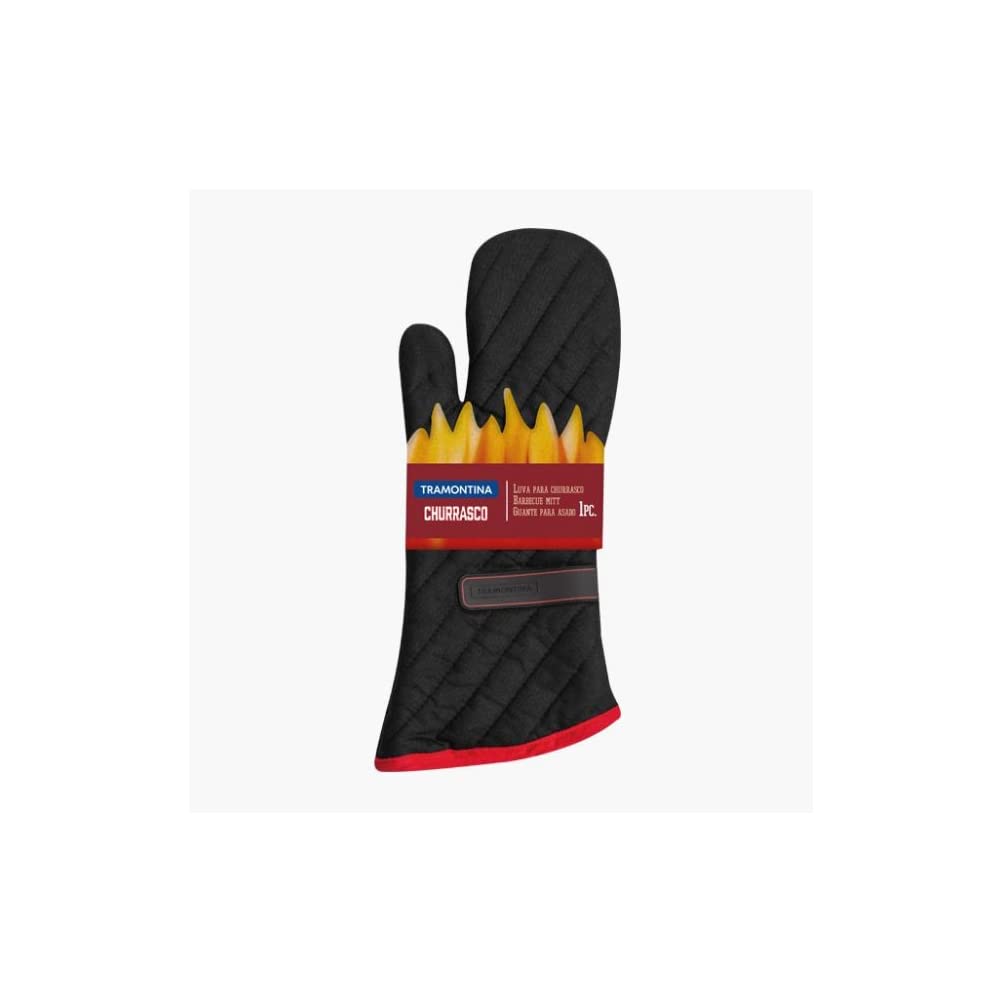 SUNCOASTTRAM-26463100 Barbecue Mitt, Black/Red