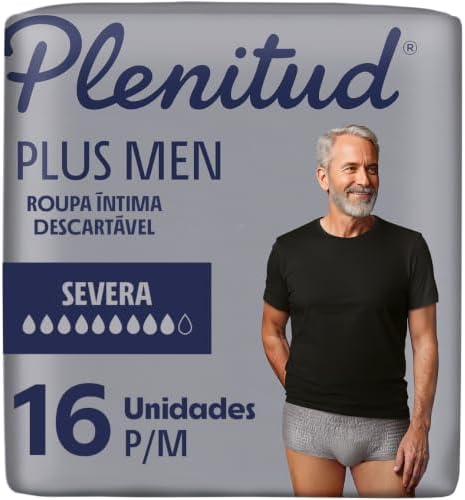 Roupa Íntima Plenitud Plus Men para incontinência urinária P/M -1...
