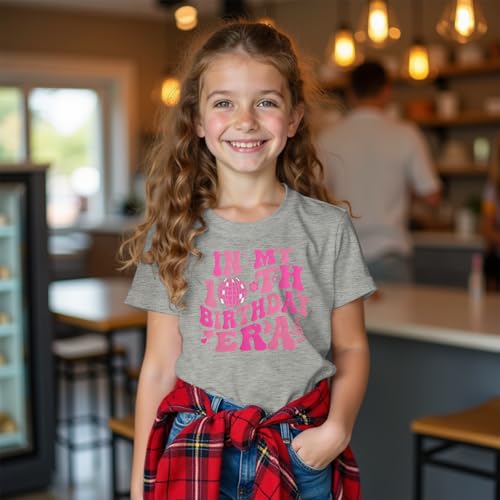 Image of in My 10th Birthday Girl Era Shirt 10 Years Old Birthday T-Shirt Tenth B-Day Party Short Sleeve Tee Tops