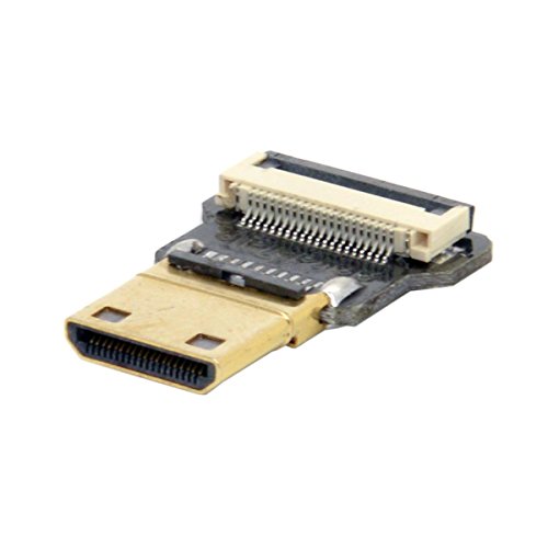 CYFPV Standard Straight Mini HDMI Type C Male Connector for FPV HDTV Multicopter Aerial Photography, Black