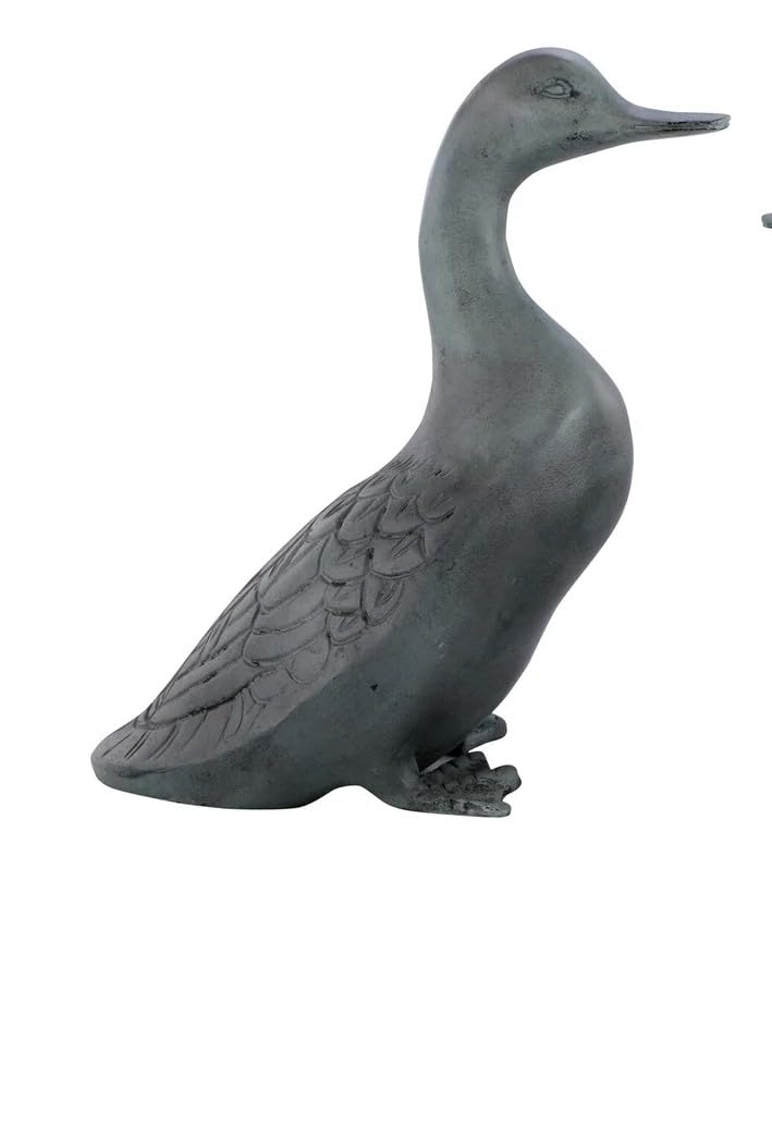 Sculptures de jardin Lucky Duckies SPI Home en métal patiné pour aménagement haut de gamme