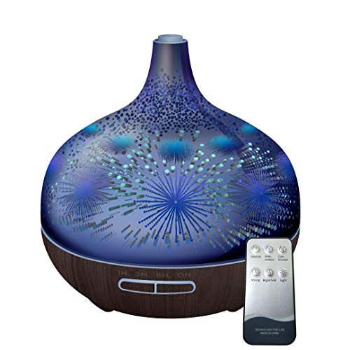 3D Essential Oil Diffuser 400ml Aromatherapy Ultrasonic Cool Mist Humidifier with Remote Control