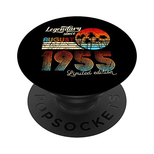 Cumpleaños Legendario Desde Agosto De 1955 Regalo. PopSockets PopGrip Intercambiable
