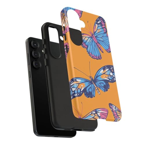 Coque mate Samsung Galaxy S25 Plus de haute qualité - Protection durable design papillons - 4