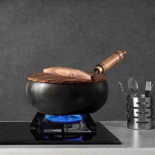 Wok con mango, sin recubrimiento, para cocina profesional miniatura 4