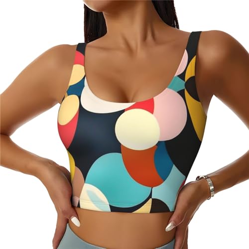 Soutien-gorge de sport abstrait pour femmes - Brassière d'entraînement confort