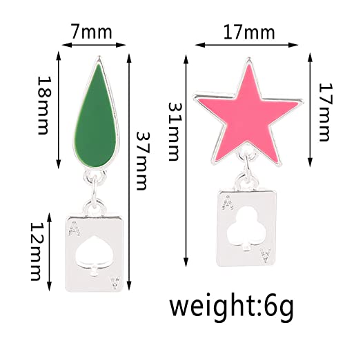 Hunter X Earrings Hunter, Hxh Anime Earring Cosplay Drop Earrings, Star And Teardrop Earring For Women Girls, Hypoallergenic Earrings Gifts For Christmas, Cosplay, Comic, Dress Up Party, 0.66X1.45 #TOP1
