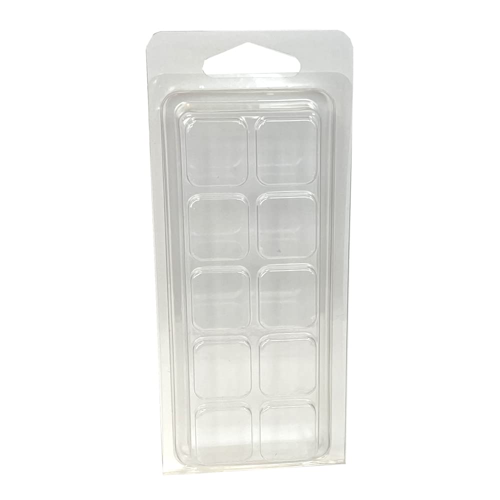 Livemoor Clear Wax Melt Clamshells/Packaging - Packs Of 10 (10 Cell Snap Bar Clamshell (Lm-013))