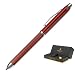 Cross Tech3+ Translucent Red Lacquer Multi-Function Pen with Chrome-Plated Appointments, Stylus, and 0.5mm Lead