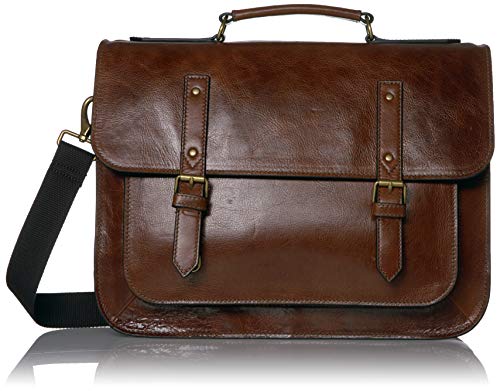 Fossil Men's Greenville Leather Messenger Bag, Cognac