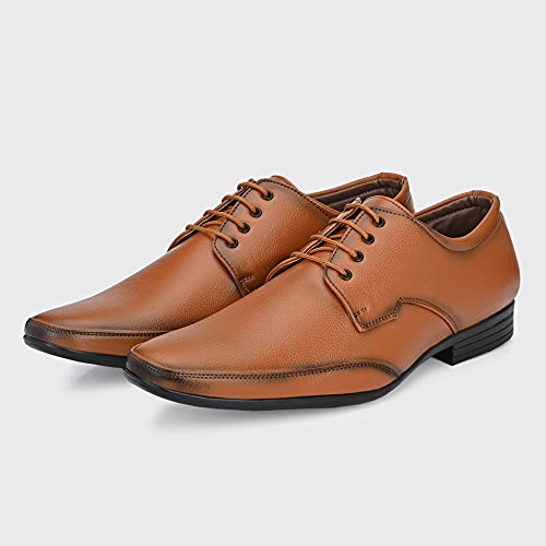 Image of Centrino Formal Shoe for Men | Lace-Up Derby for Business & Casual Wear | Stylish Design with Comfortable Fit Craftsmanship for All-Day Support (8614)