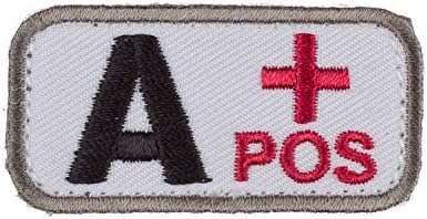 Mil-Spec MonkeyA+ Pos Blood Type Embroidered Patch Medical