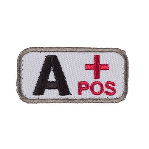Mil-Spec MonkeyA+ Pos Blood Type Embroidered Patch Medical