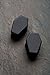 Pierced Owl Natural Obsidian Stone Black Coffin Shaped Double Flared Plug Gauges, Sold as a Pair (14mm (9/16