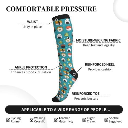 Duck Compression Socks Women and Men 15-20mmHg-Circulation Support Socks for Athletic Running Cycling - Image 4