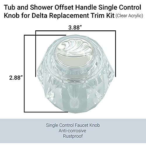 image for Avalon Tub and Shower Offset Handle Single Control Knob for Delta Repl