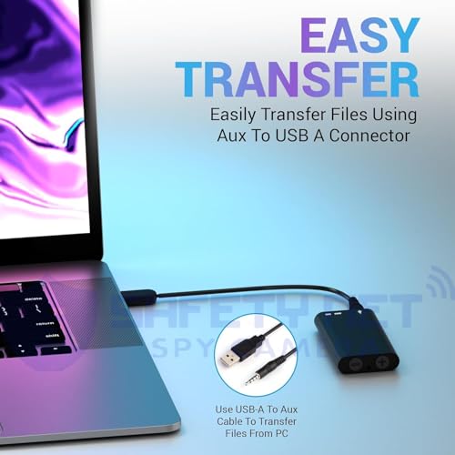 Image of SAFETYNET Mini Small Voice Audio Recorder Super Long Storage Capacity 8GB | up to 8 Hours Recording | Date & Time Stamp | Easy to Use | Crystal Clear Digital Recording Mp3 Player