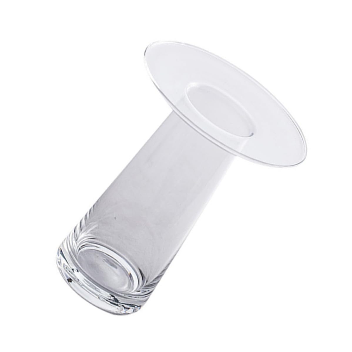 Vase en verre transparent design élégant et moderne pour compositions florales