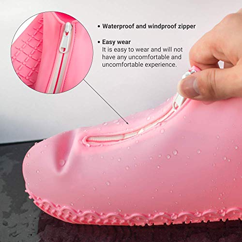 image for ydfagak Shoe Covers Waterproof Reusable Foldable Not-Slip Rain Shoe Co