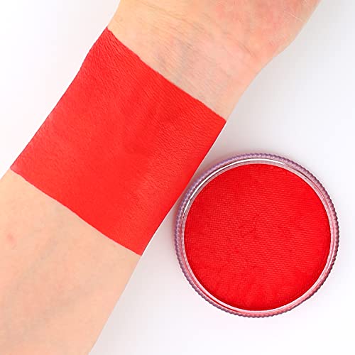 通用 Depvision Professional Face Paint Body Paint Water Based Face Painting Makeup For Kids And Adults Single Color Halloween Christmas 30G - Red #TOP1